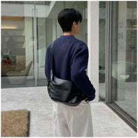 LARGE CAPACITY PU LEATHER CROSSBODY BAG