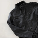CROPPED BIKER LEATHER JACKET image 3