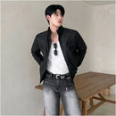 CROPPED BIKER LEATHER JACKET image 4