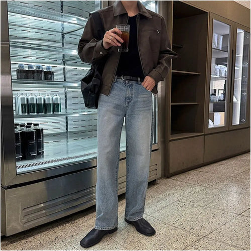 LOOSE FIT LAPEL LEATHER JACKET image 4