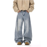 RETRO WASHED DECONSTRUCTED JEANS