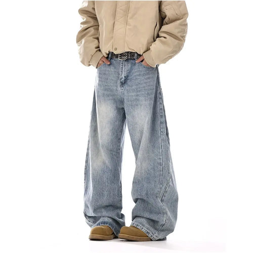 RETRO WASHED DECONSTRUCTED JEANS image 3