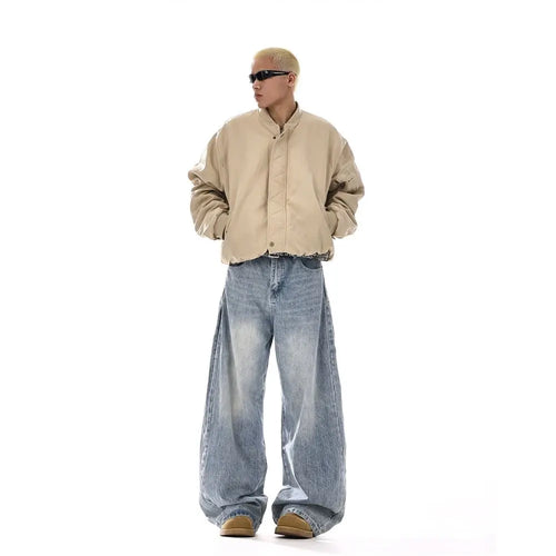RETRO WASHED DECONSTRUCTED JEANS image 5