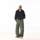 WASHED DISTRESSED DECONSTRUCTED WORK PANTS image 2