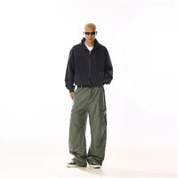 WASHED DISTRESSED DECONSTRUCTED WORK PANTS