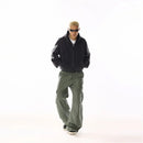 WASHED DISTRESSED DECONSTRUCTED WORK PANTS image 4