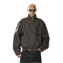 RETRO STAND COLLAR BOMBER JACKET image 3
