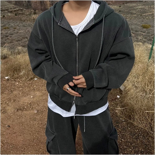 ZIP UP HOODIE AND SWEATPANTS SET image 4
