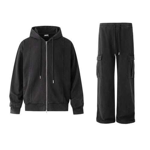 ZIP UP HOODIE AND SWEATPANTS SET image 5