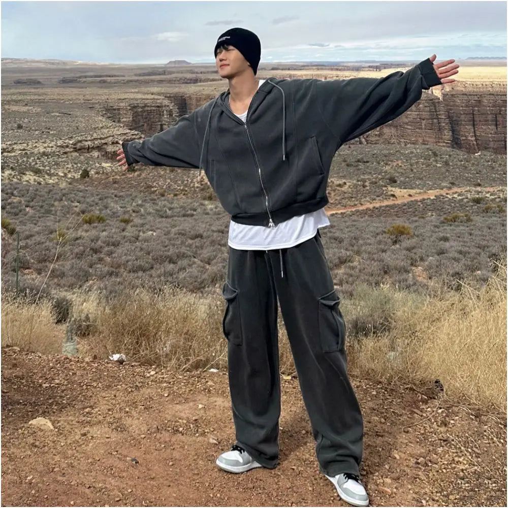 ZIP UP HOODIE AND SWEATPANTS SET