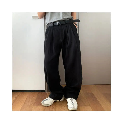 DRAPEY LINEN WIDE-LEG PANTS URBANCLANS