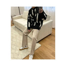 COLOR BLOCK CREW NECK KNIT SWEATER image 0