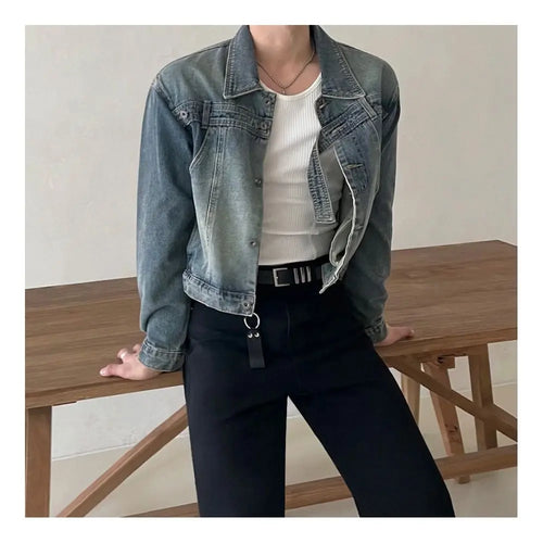 VINTAGE WASHED DENIM JACKET image 4