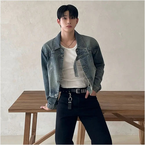 VINTAGE WASHED DENIM JACKET URBANCLANS