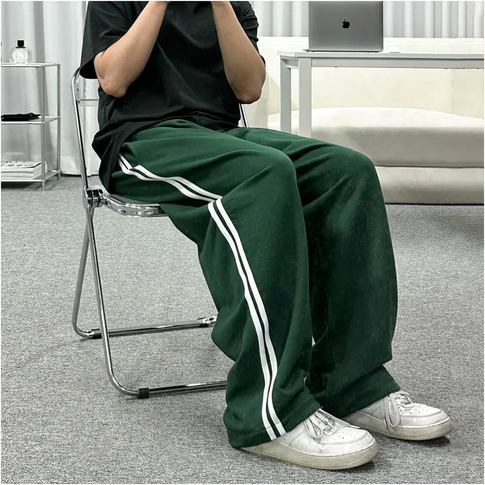 CONTRAST STRIPED CASUAL PANTS image 4