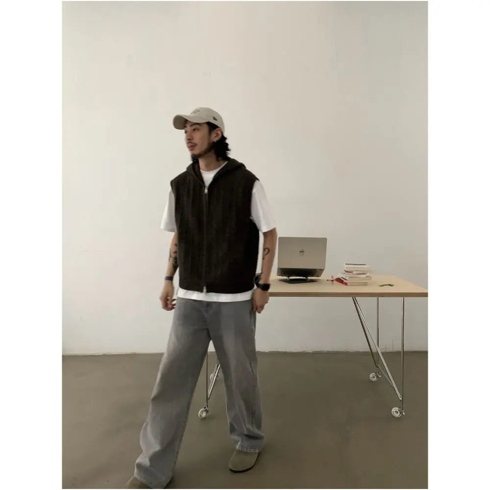 RETRO WASHED DISTRESSED CLEAN FIT TROUSERS image 3