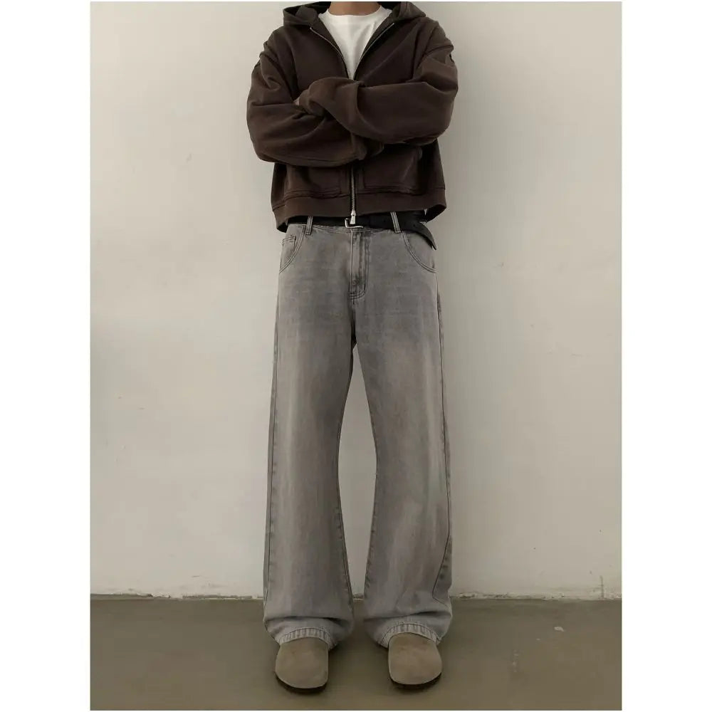 RETRO WASHED DISTRESSED CLEAN FIT TROUSERS URBANCLANS
