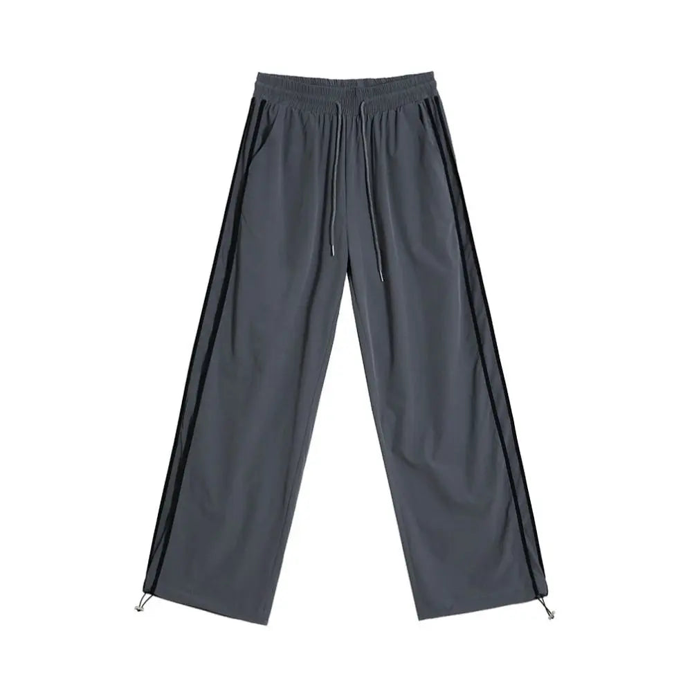 STRIPED CASUAL STRAIGHT LEG PANTS image 5