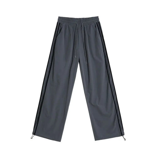 STRIPED CASUAL STRAIGHT LEG PANTS image 5