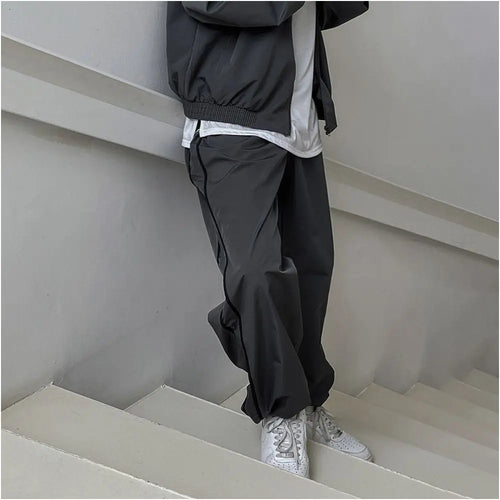 STRIPED CASUAL STRAIGHT LEG PANTS URBANCLANS