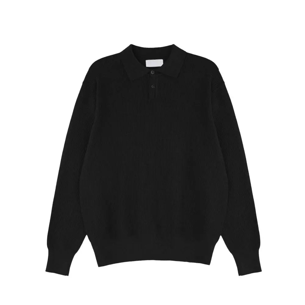 Knitted Long Sleeve Polo Shirt image 5