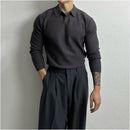 KNITTED LONG SLEEVE POLO SHIRT URBANCLANS