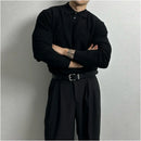KNITTED LONG SLEEVE POLO SHIRT URBANCLANS