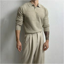 KNITTED LONG SLEEVE POLO SHIRT URBANCLANS