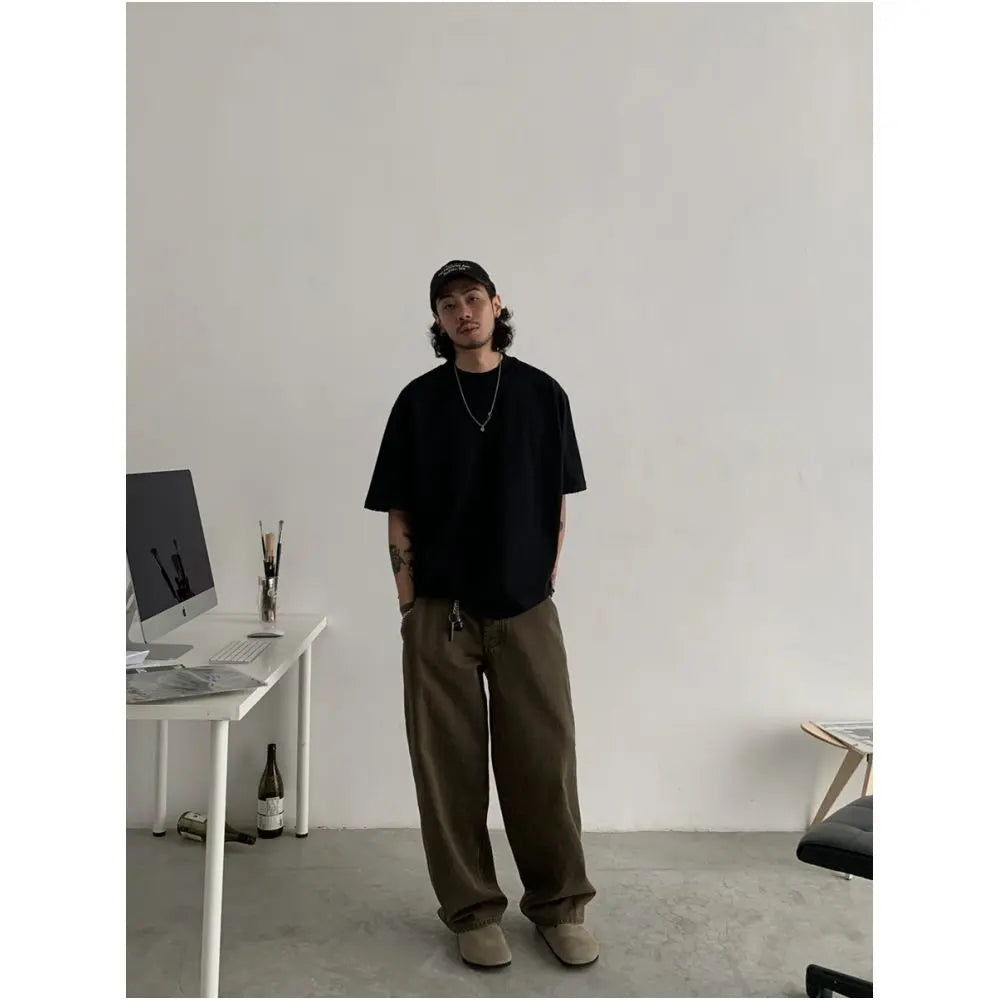 WASHED SILHOUETTE RETRO CARGO PANTS image 4