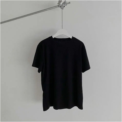 SIMPLE SOLID COLOR SHORT SLEEVE SHIRT image 4