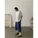 VINTAGE WASHED DISTRESSED BLUE CAPRI PANTS image 3