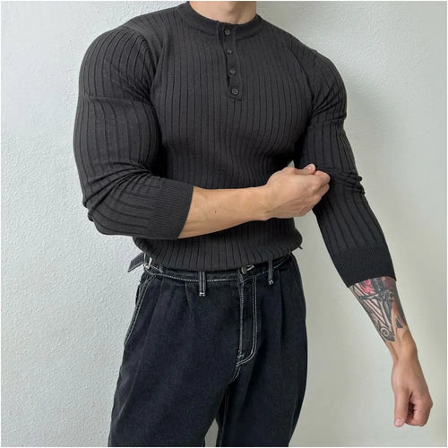 SLIM FIT KNITTED BASE LAYER TOP image 3