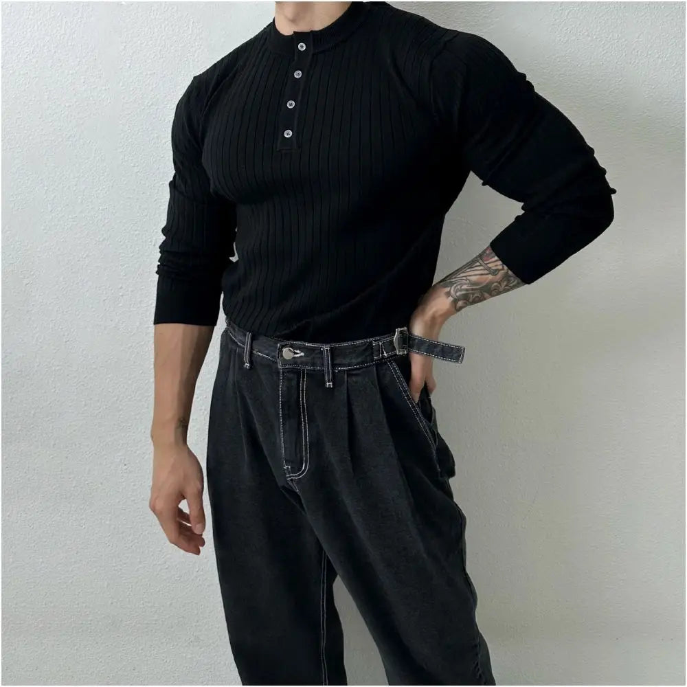 SLIM FIT KNITTED BASE LAYER TOP image 4