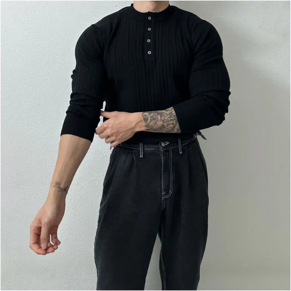 SLIM FIT KNITTED BASE LAYER TOP DAVID&ME