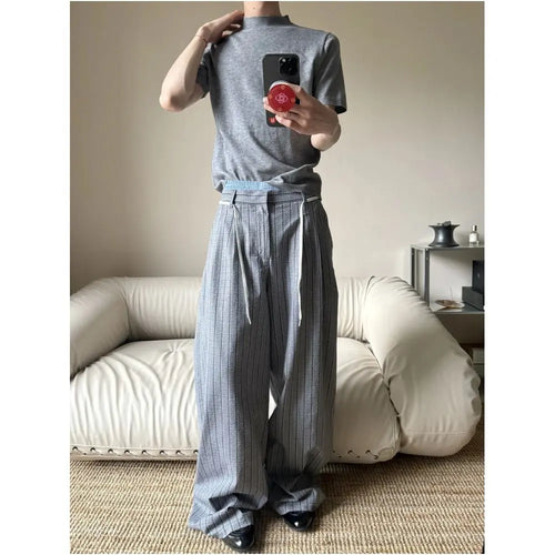 PLEATED PLAID STRAIGHT LEG WIDE FIT TROUSERS image 3