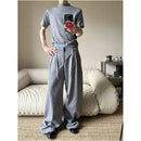 PLEATED PLAID STRAIGHT LEG WIDE FIT TROUSERS image 4