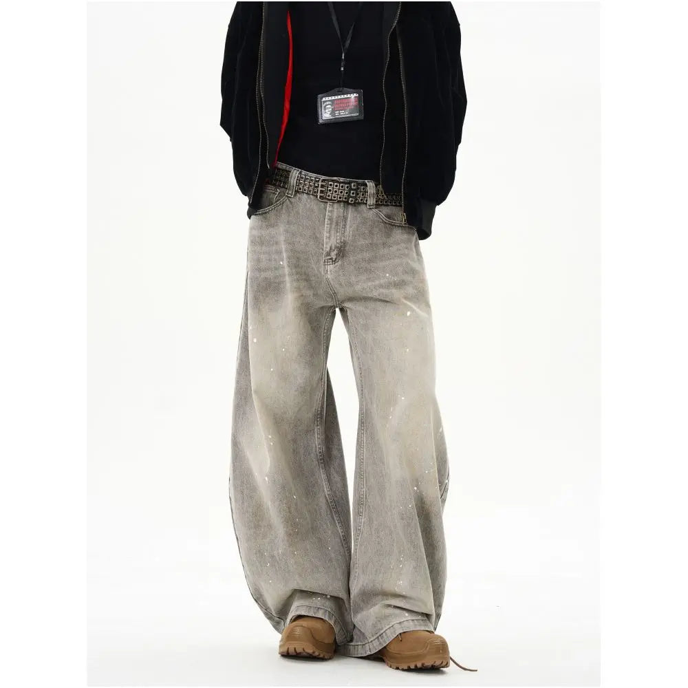 RETRO HIGH STREET SPLATTER JEANS image 2