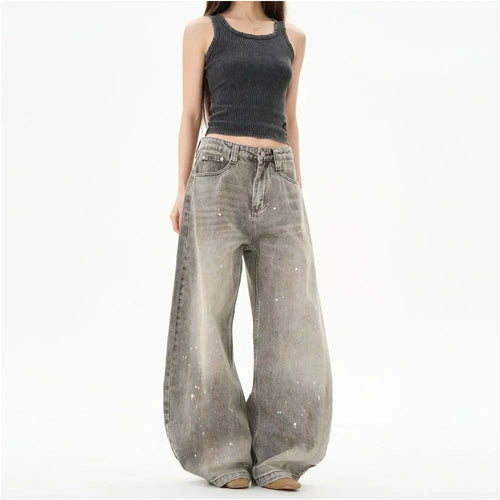 RETRO HIGH STREET SPLATTER JEANS URBANCLANS