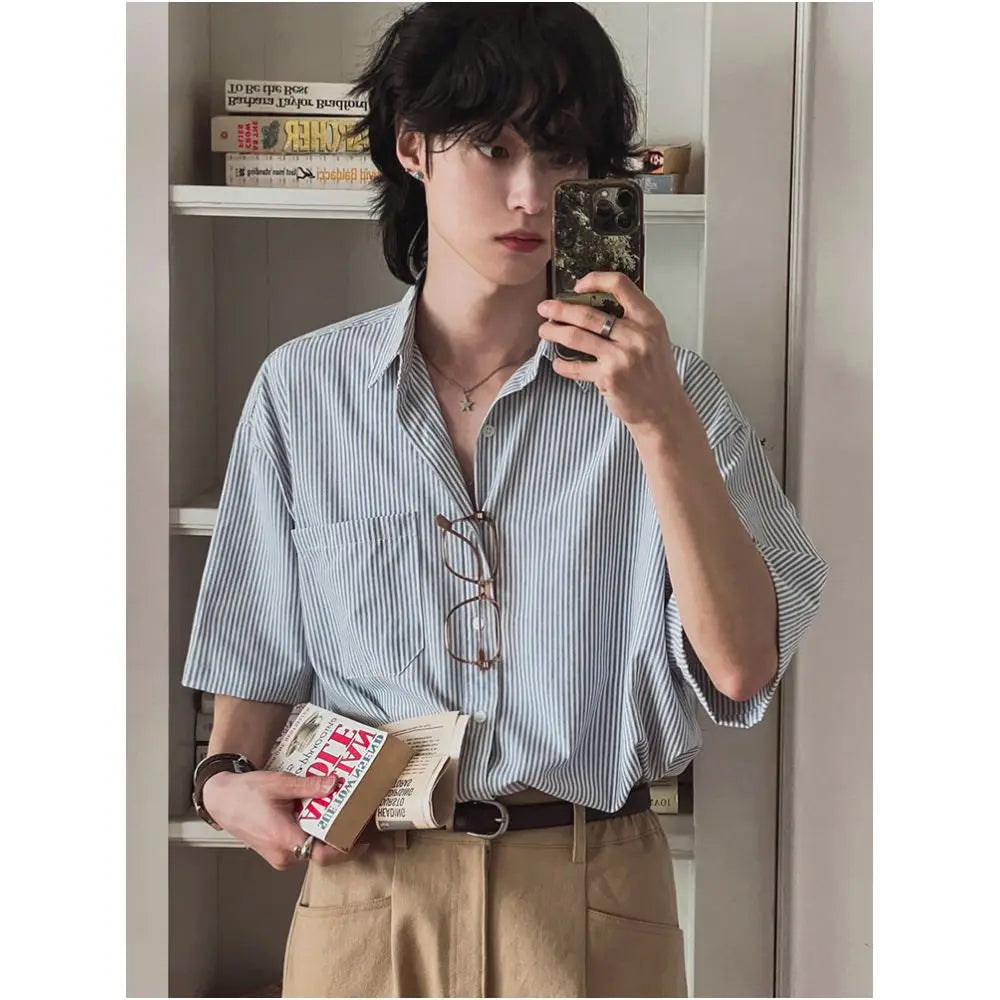 RETRO STRIPED SHORT SLEEVED SHIRT image 3