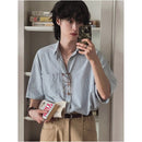 RETRO STRIPED SHORT SLEEVED SHIRT image 3