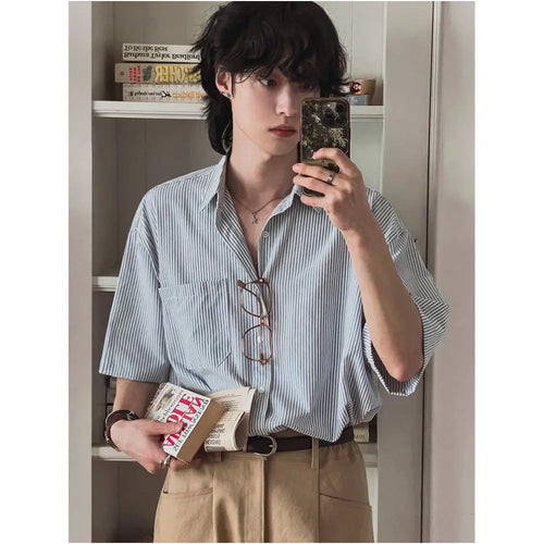 RETRO STRIPED SHORT SLEEVED SHIRT image 3