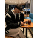 KNITTED STAND COLLAR BASEBALL JACKET image 4