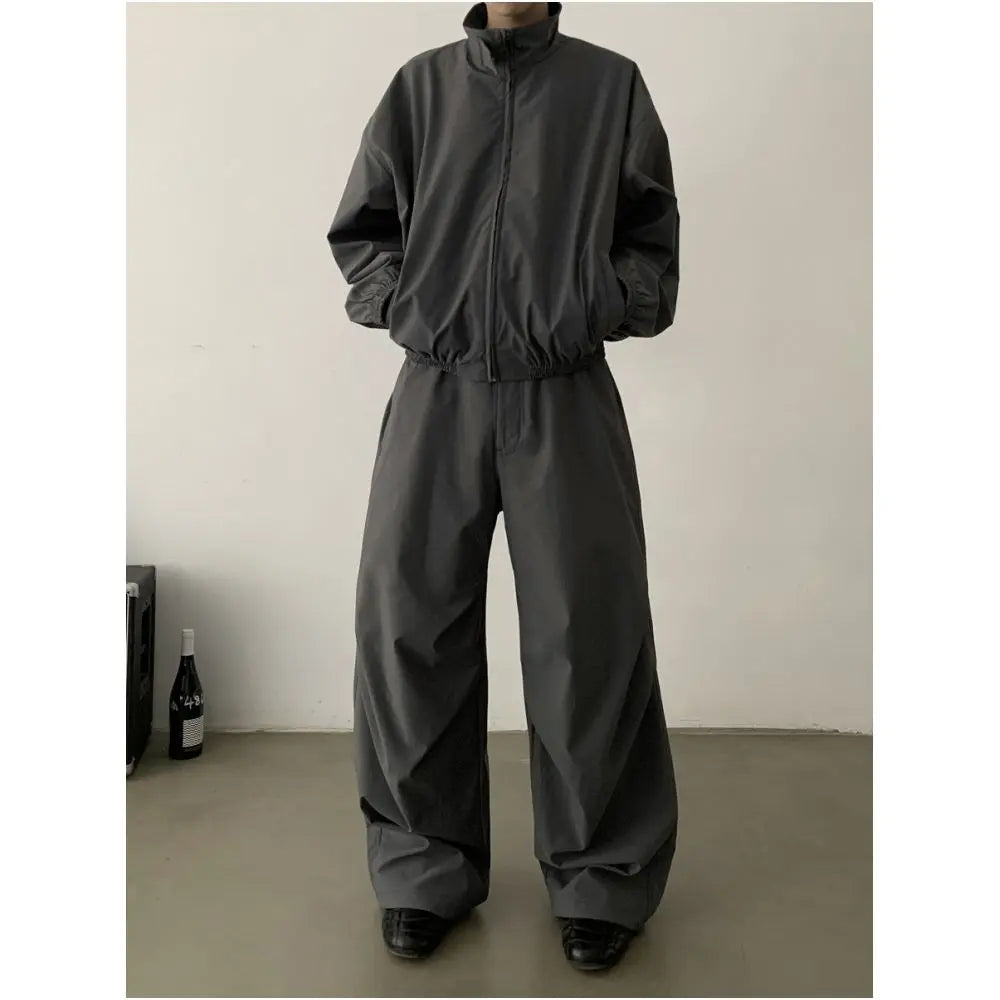 LOOSE FITTING WIDE LEG CASUAL FUNCTIONAL SPORTS PANTS image 3
