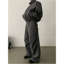 LOOSE FITTING WIDE LEG CASUAL FUNCTIONAL SPORTS PANTS URBANCLANS