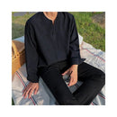 LOOSE FIT LONG SLEEVE LINEN SHIRT image 3