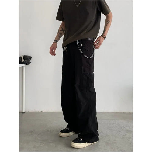 RETRO LOOSE STRAIGHT LEG PARATROOPER PANTS URBANCLANS