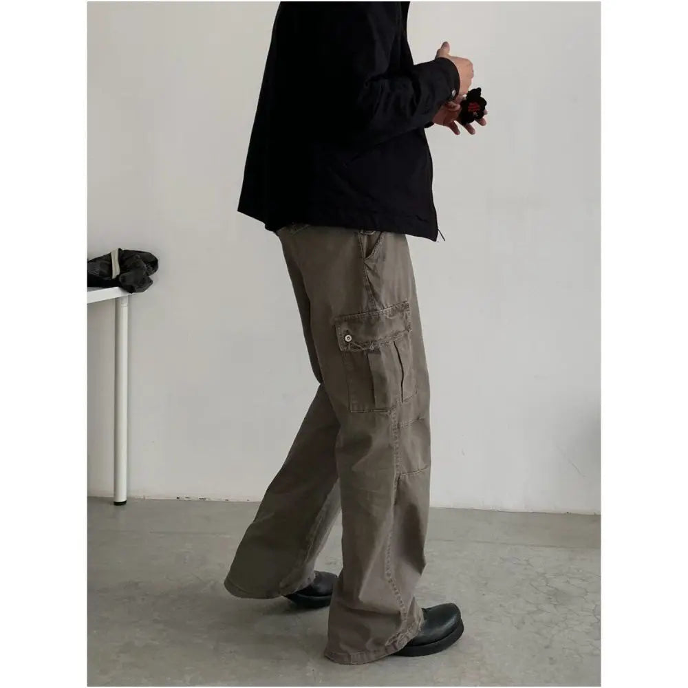 RETRO LOOSE STRAIGHT LEG PARATROOPER PANTS URBANCLANS