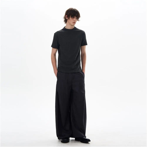CROSSOVER COLLAR SHORT SLEEVED T SHIRT image 4