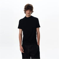 CROSSOVER COLLAR SHORT SLEEVED T SHIRT