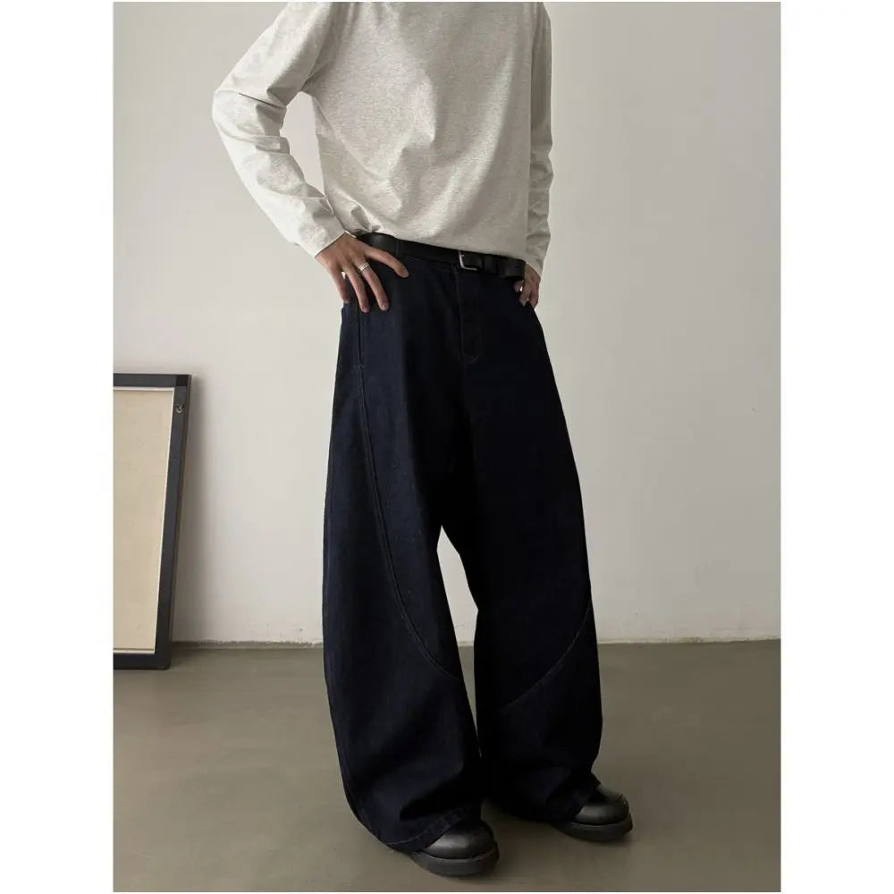 RETRO RAW DENIM CURVED LEG JEANS image 5